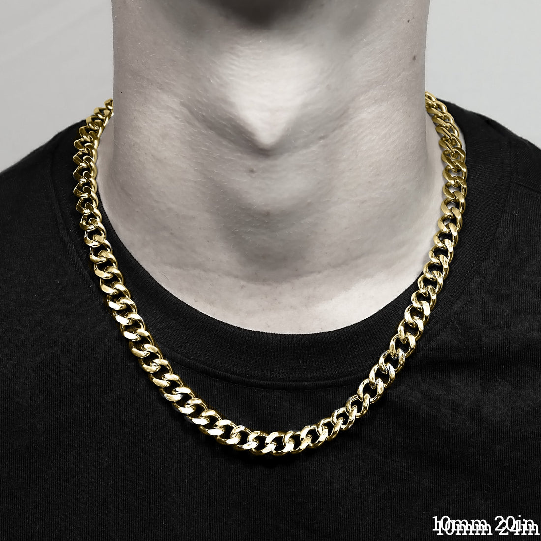 Gold Diamond Cut Curb Chain