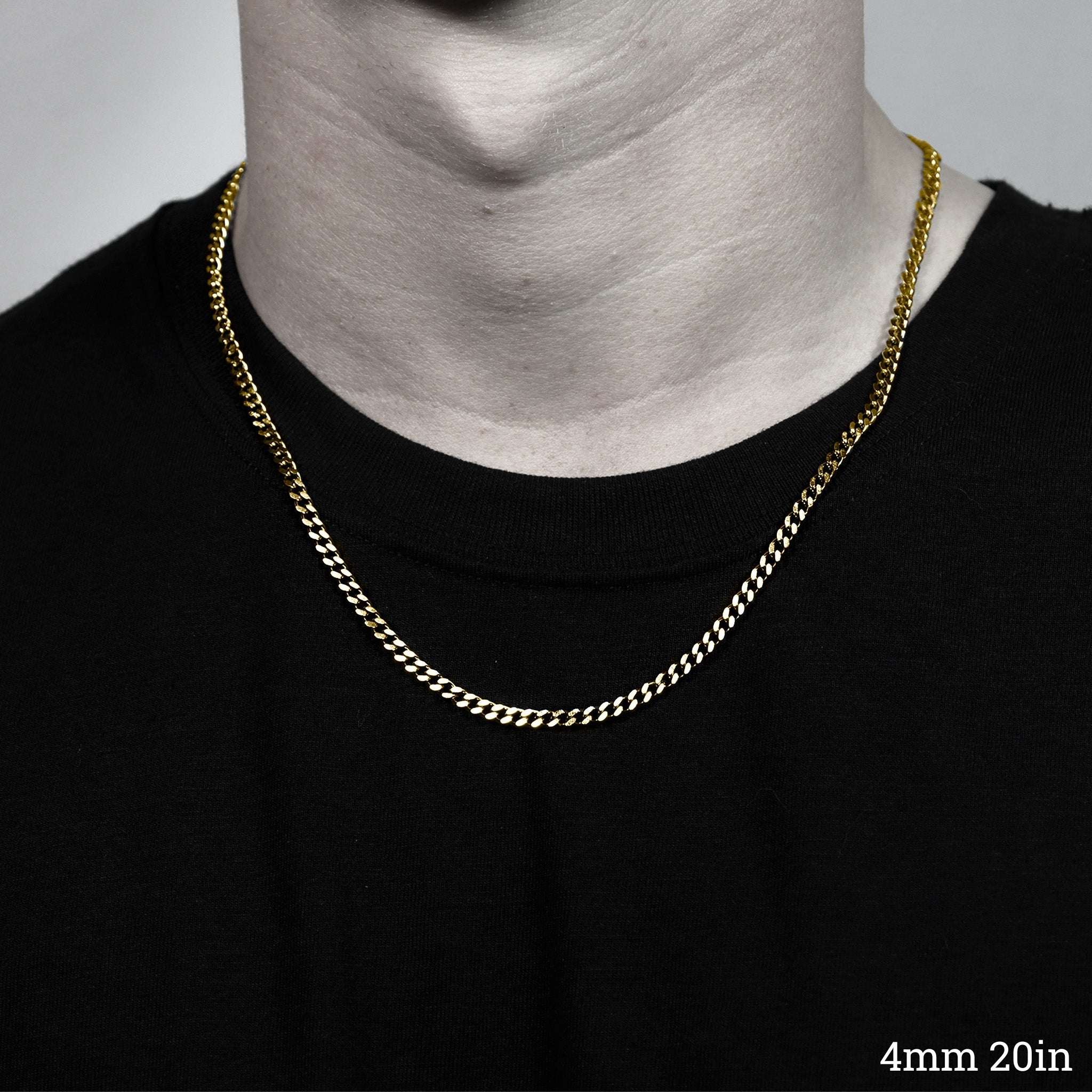 Gold Diamond Cut Curb Chain