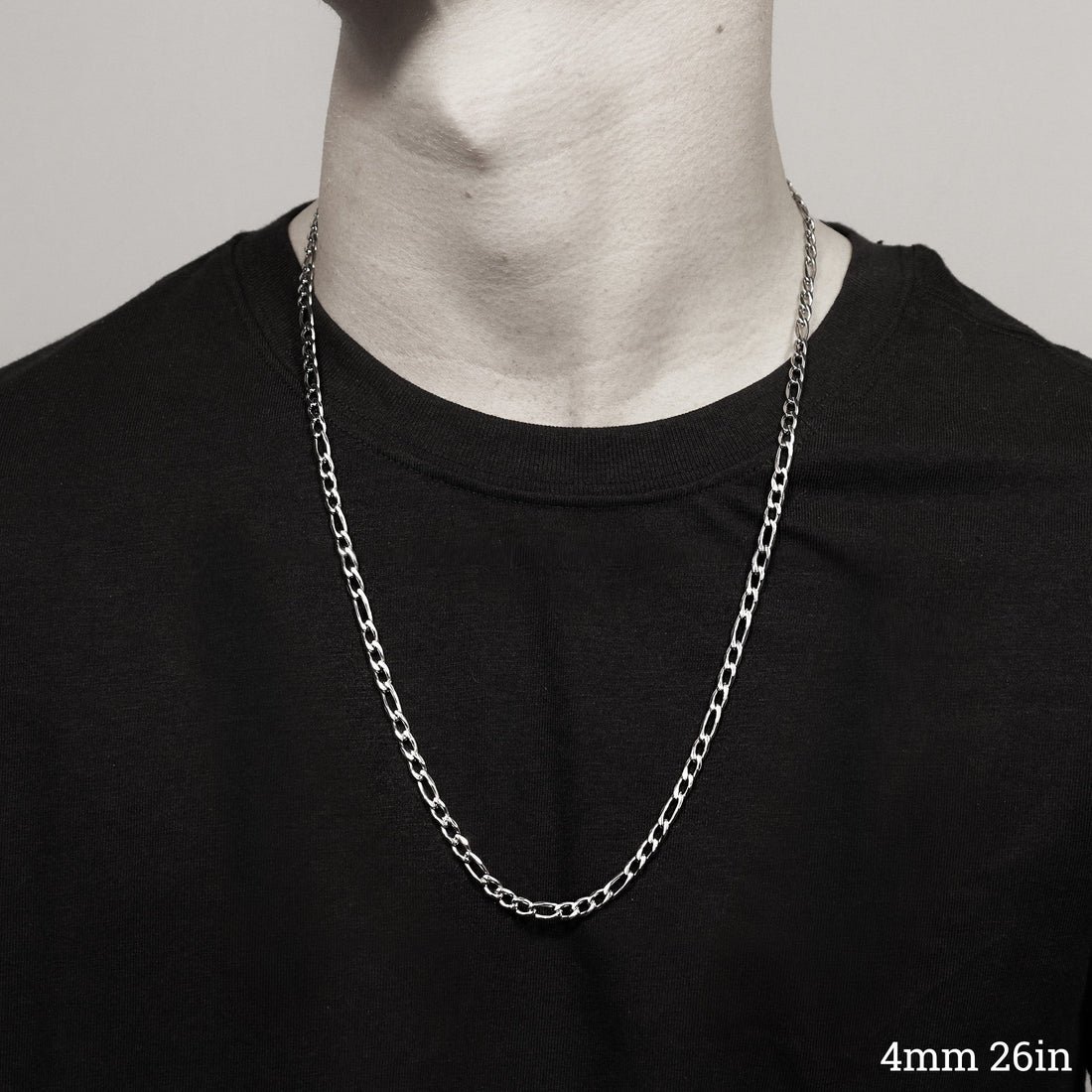 Stainless Steel Figaro Chain Necklace
