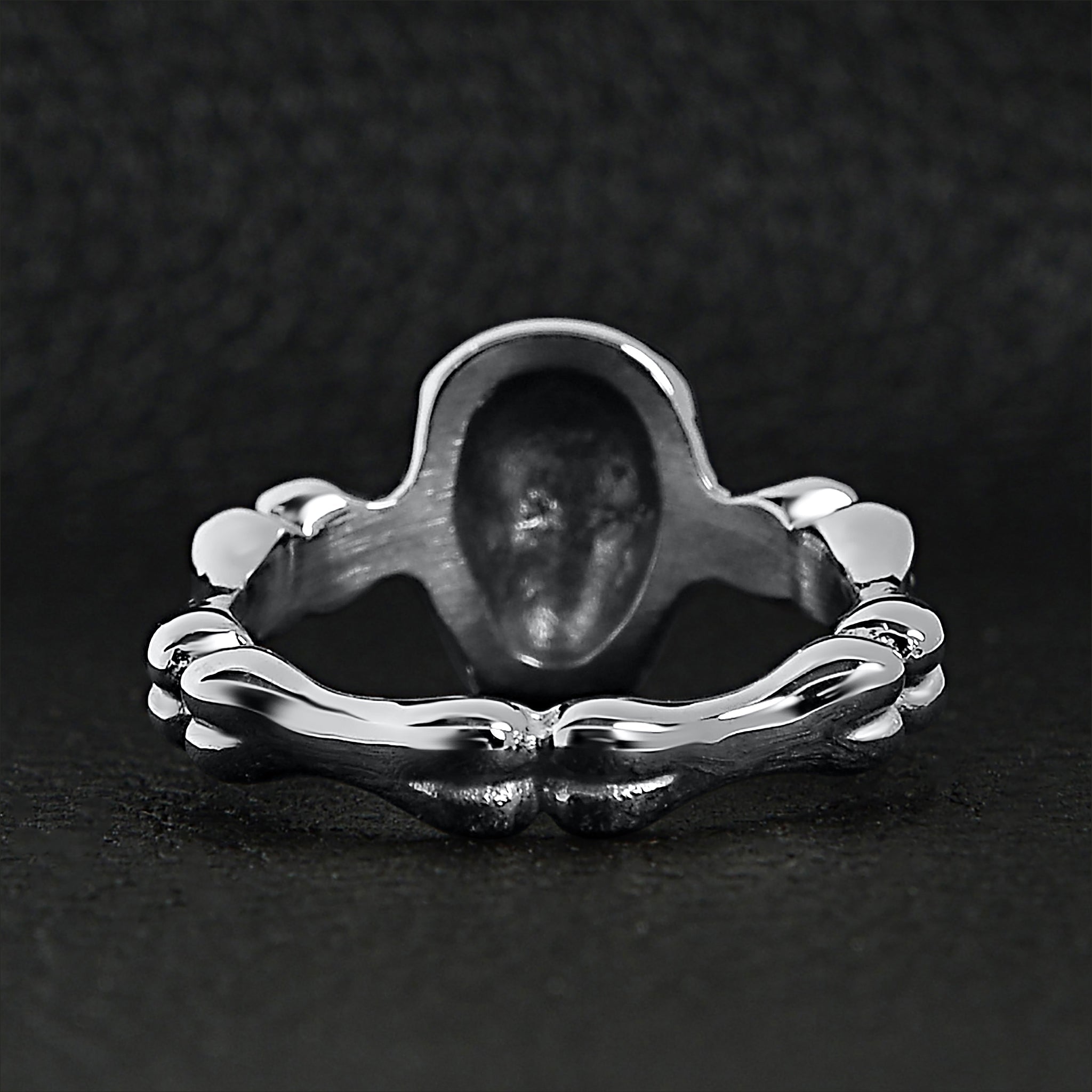 Stainless Steel Skull And Bones Unisex Ring
