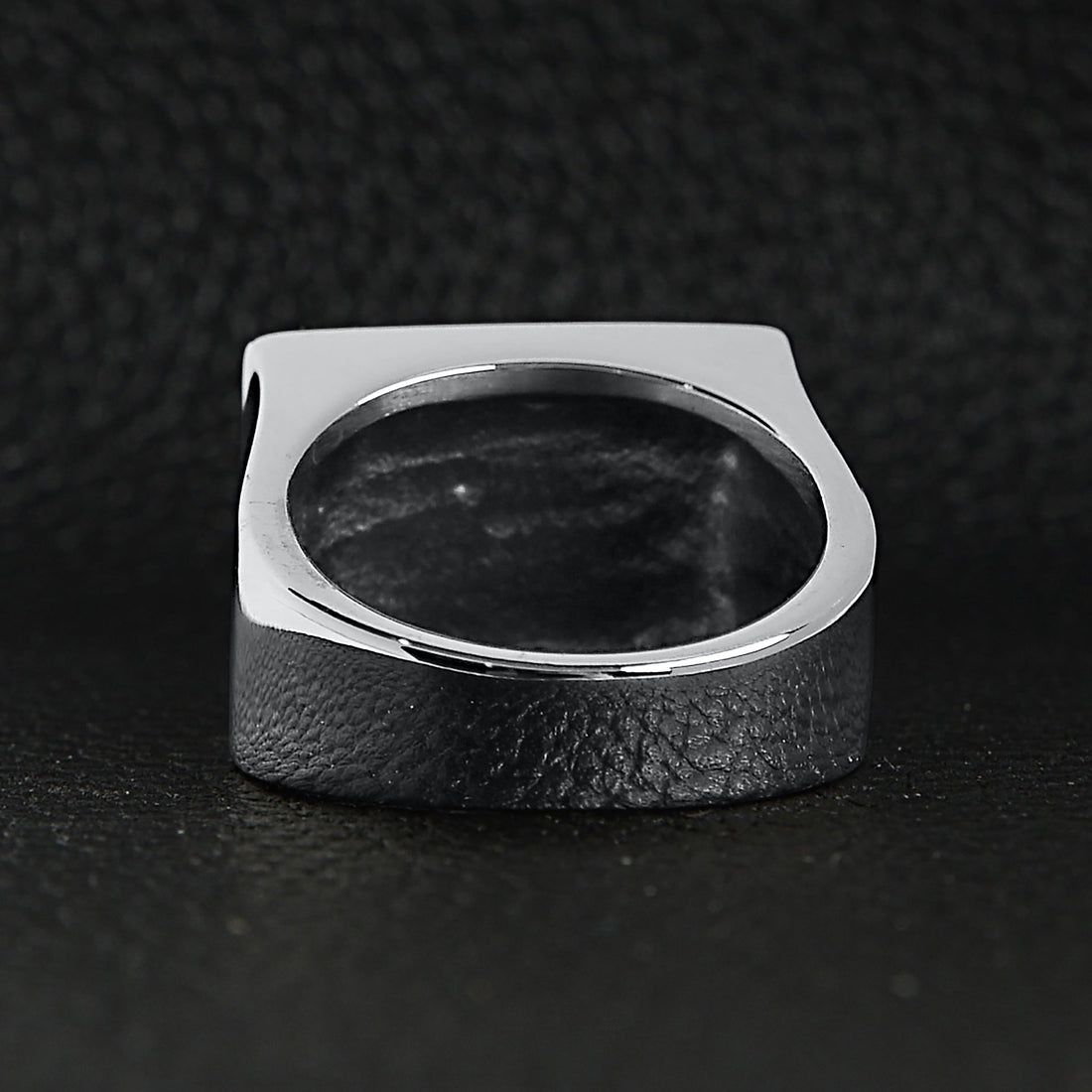 Stainless Steel Motorcycle Club MC Insignia Signet Ring