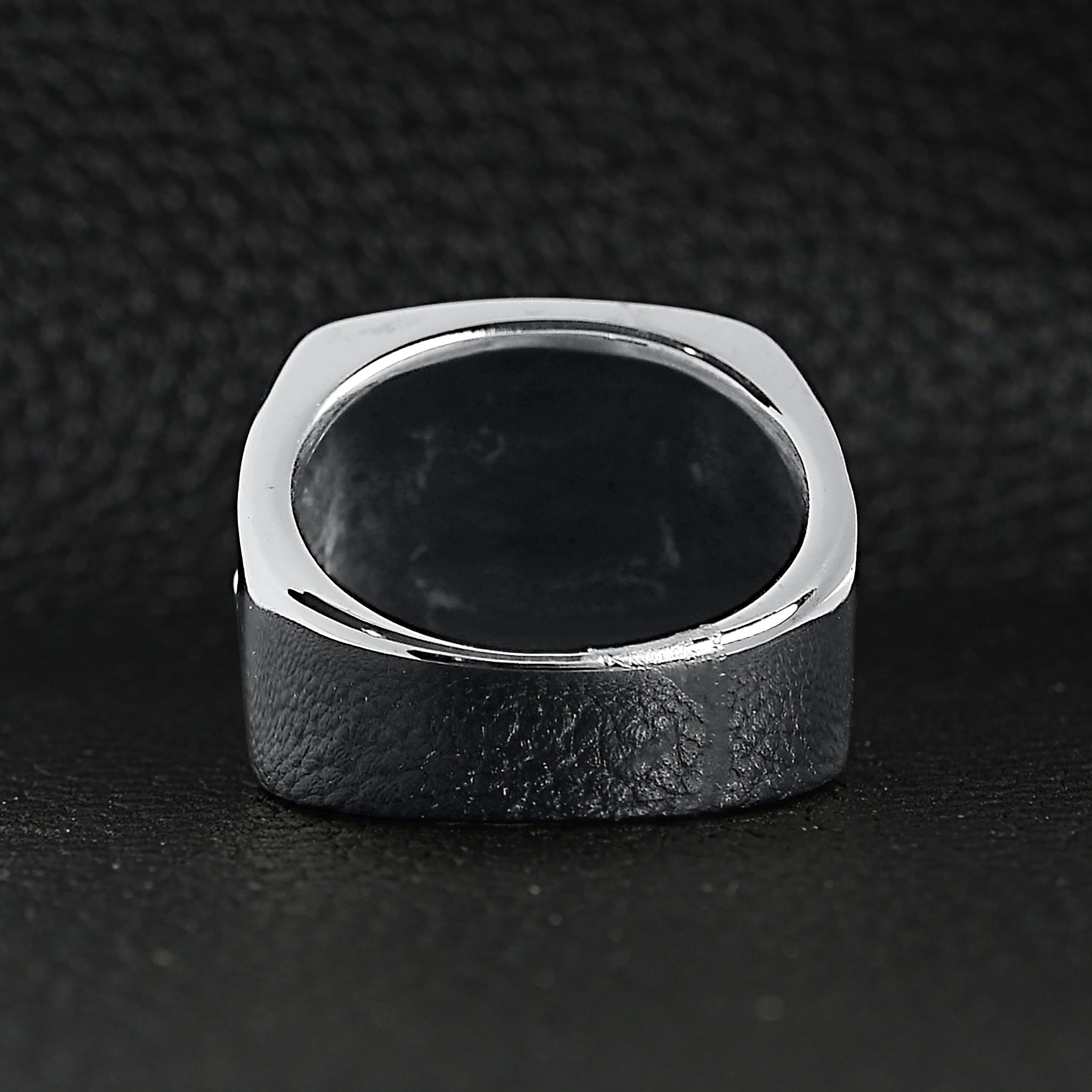 Stainless Steel Polished Maltese Cross Signet Ring