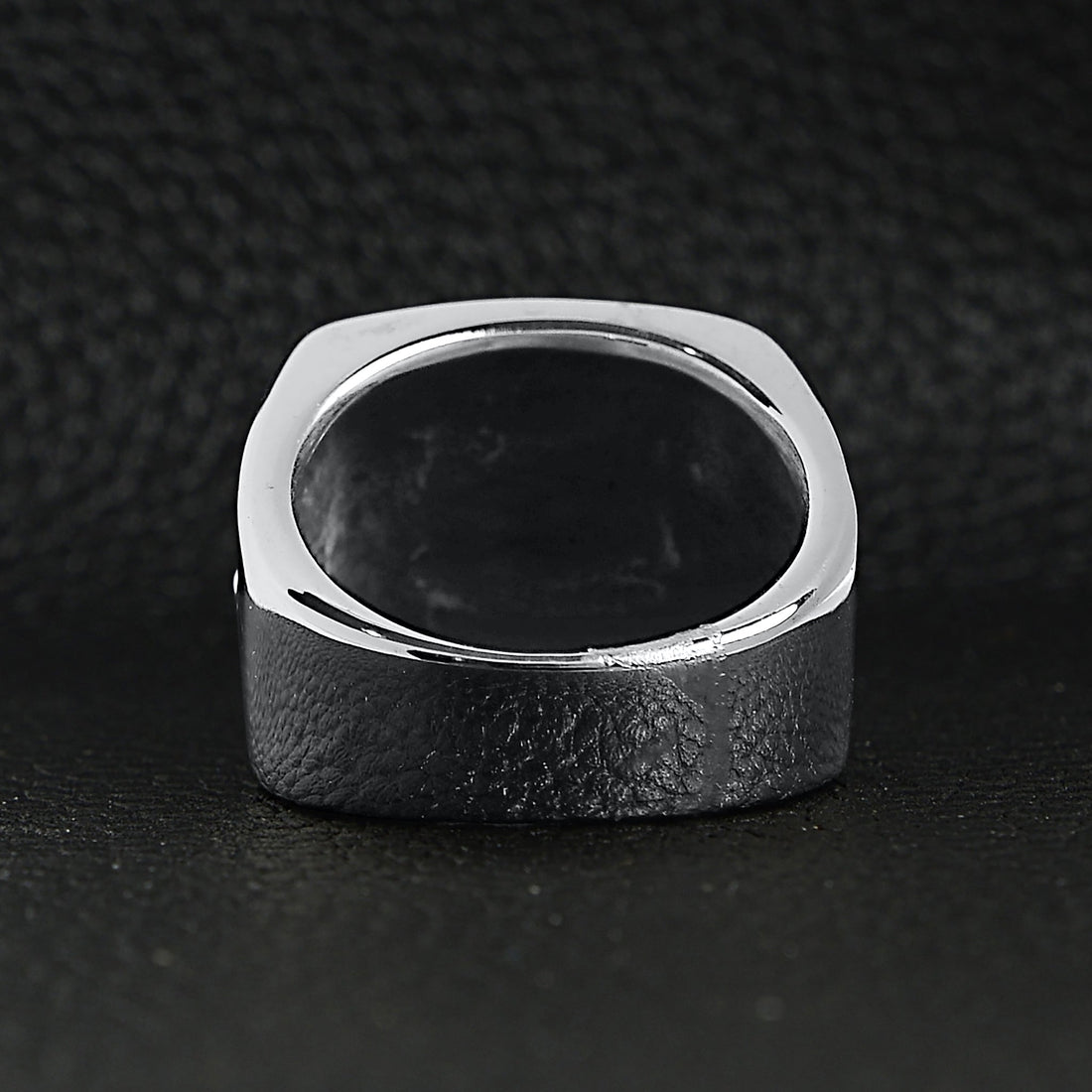 Stainless Steel Polished Maltese Cross Signet Ring