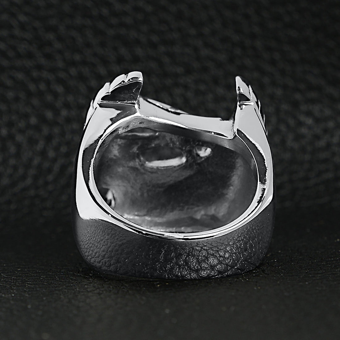 Stainless Steel 18K Gold Plated Live To Ride Eagle Biker Ring