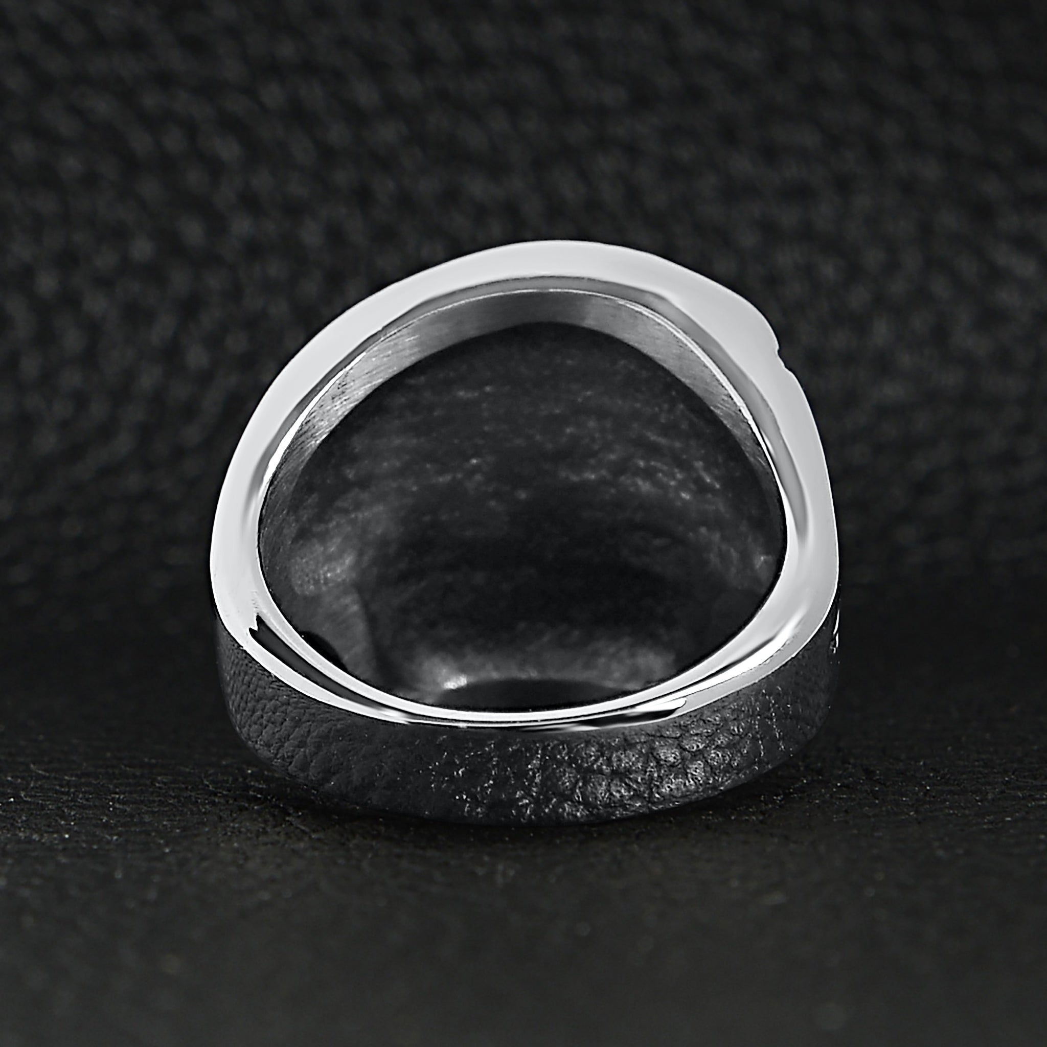 Stainless Steel Polished Skull With Cigar Unisex Ring