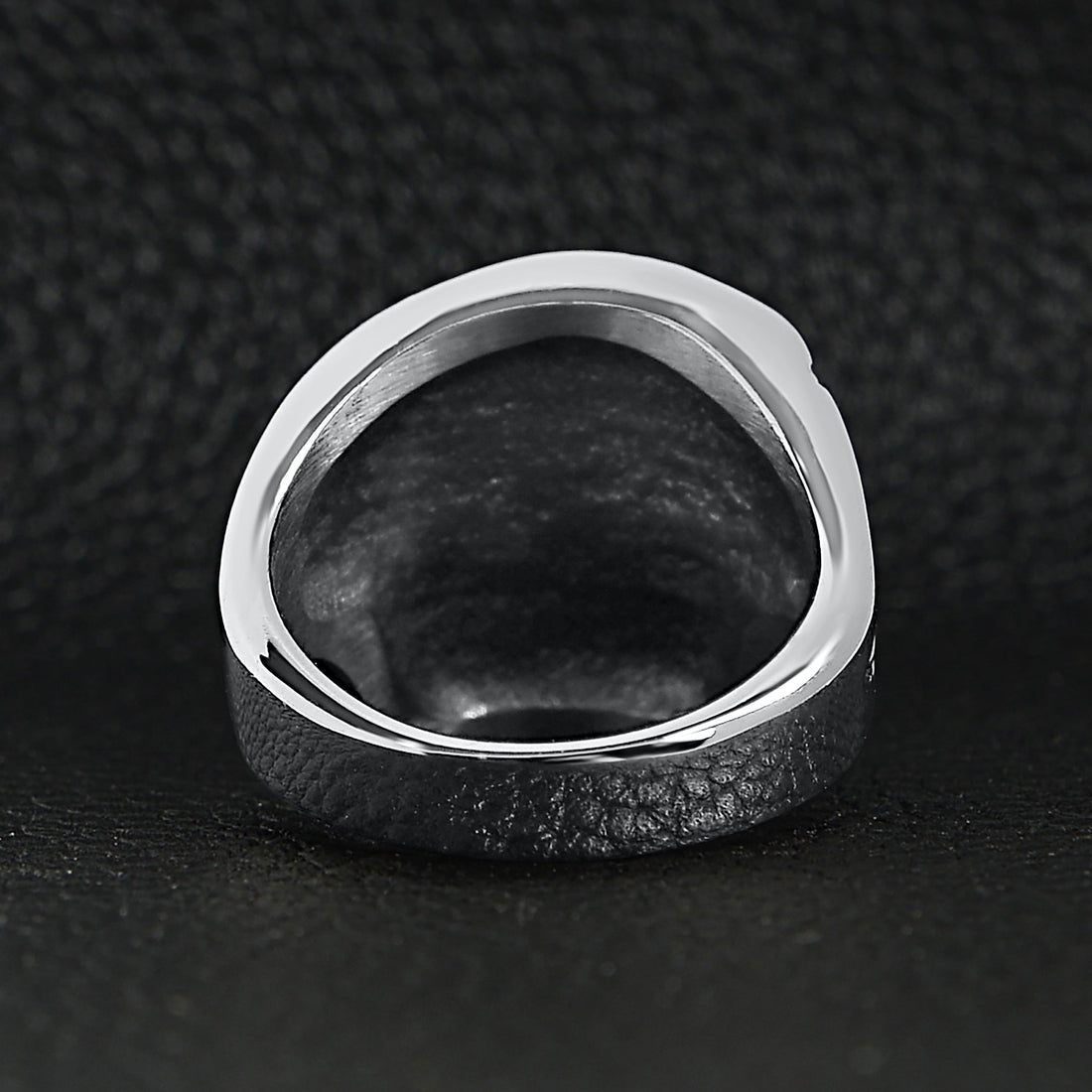 Stainless Steel Polished Skull With Cigar Unisex Ring