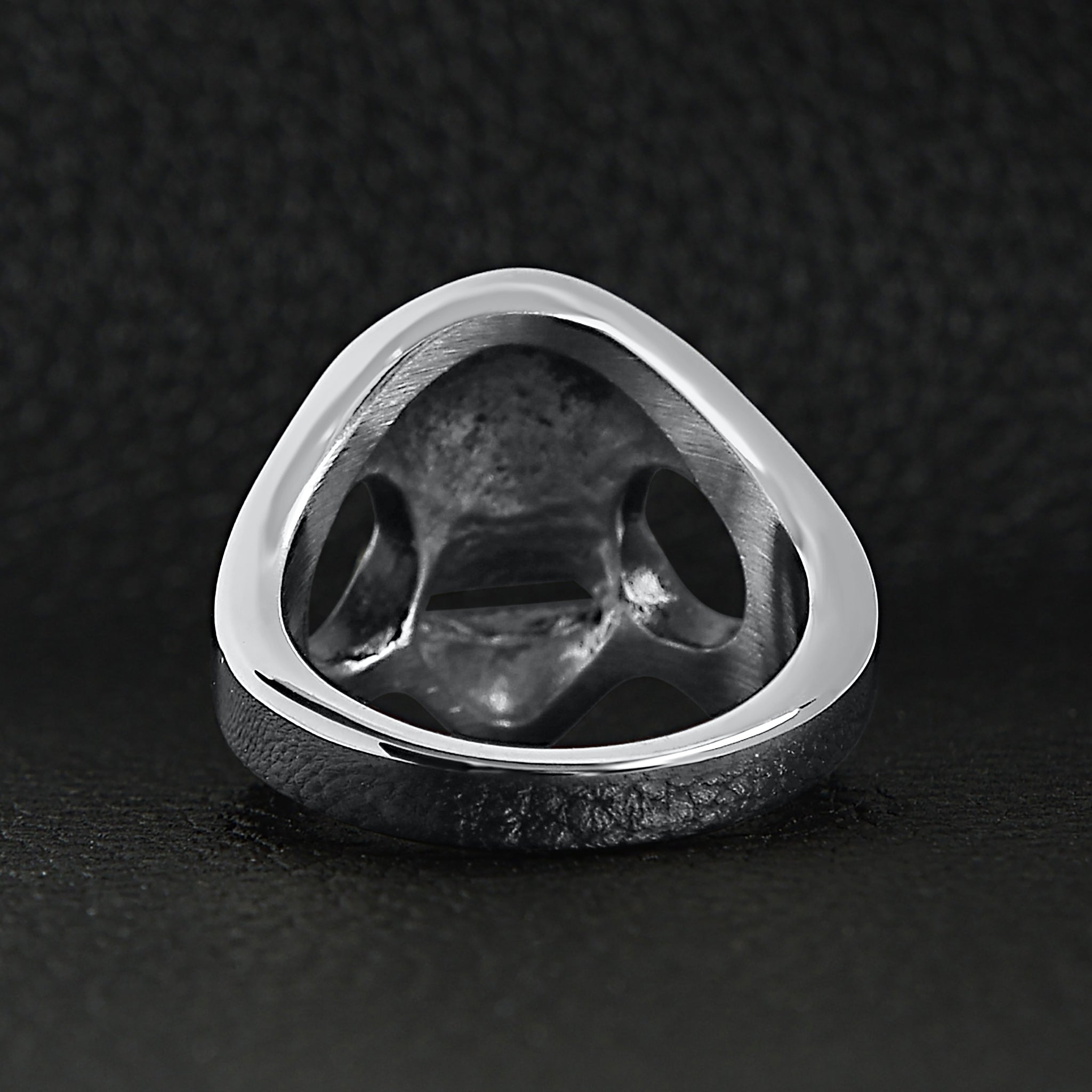 Stainless Steel Polished Skull Unisex Ring