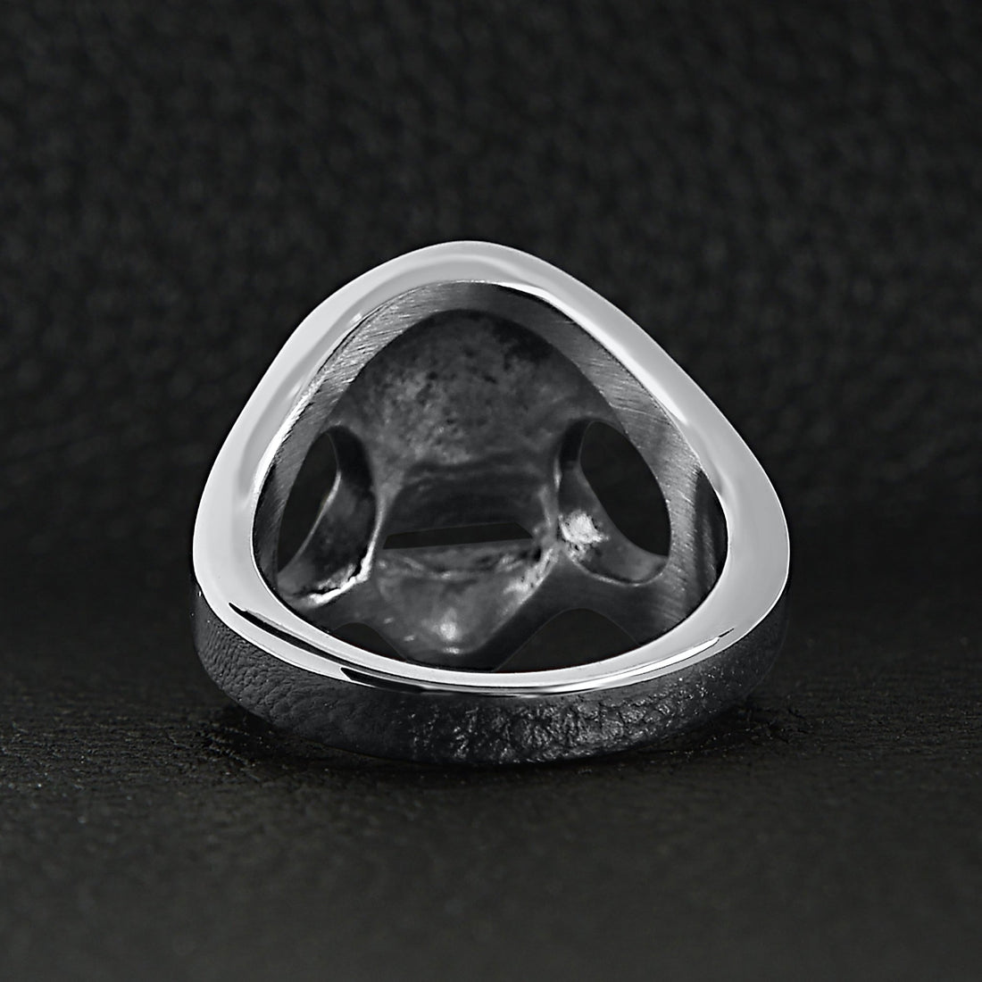 Stainless Steel Polished Skull Unisex Ring
