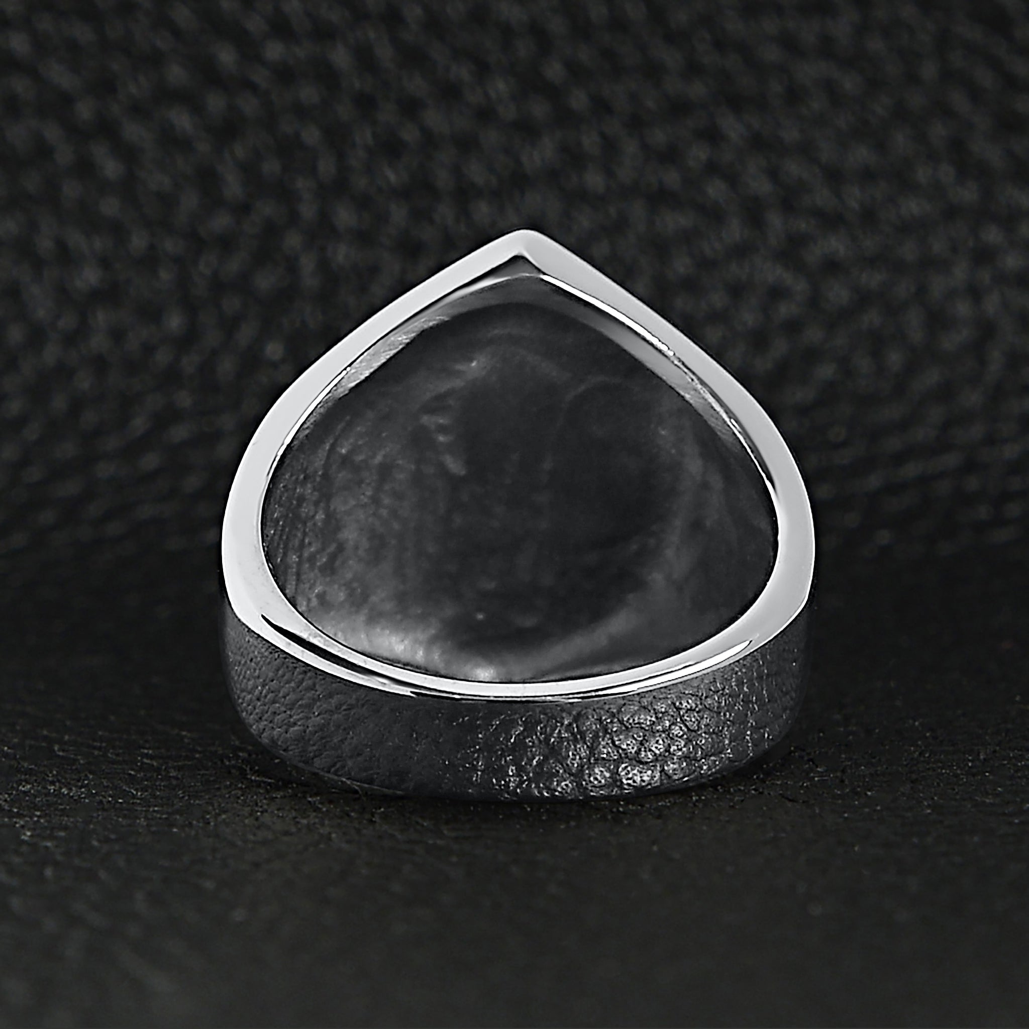 Stainless Steel "13" and Skulls Signet Unisex Ring