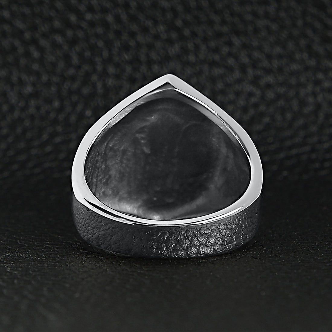 Stainless Steel "13" and Skulls Signet Unisex Ring