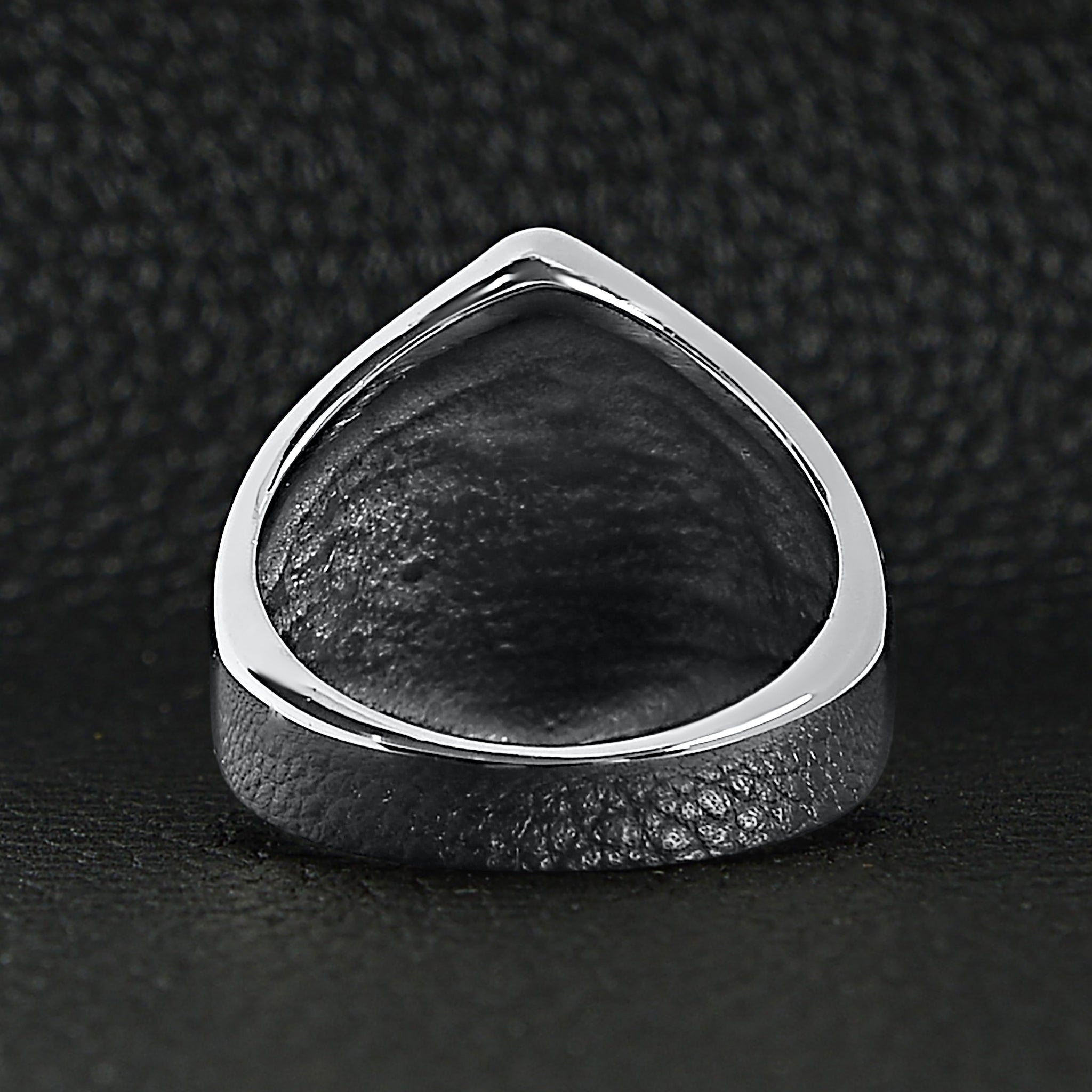 18K Gold PVD Coated Stainless Steel "13" and Skulls Signet Ring