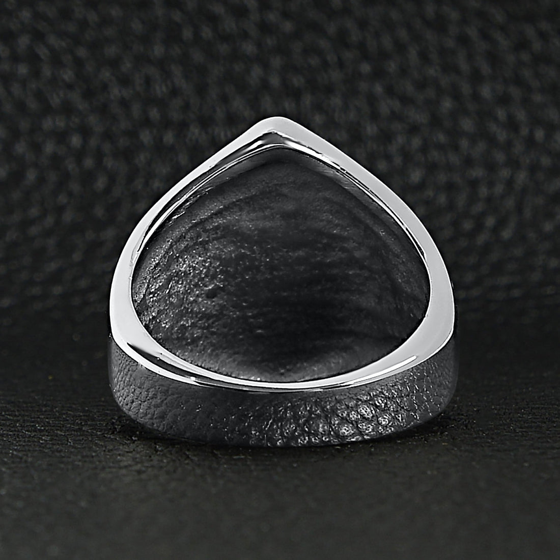 18K Gold PVD Coated Stainless Steel "13" and Skulls Signet Ring