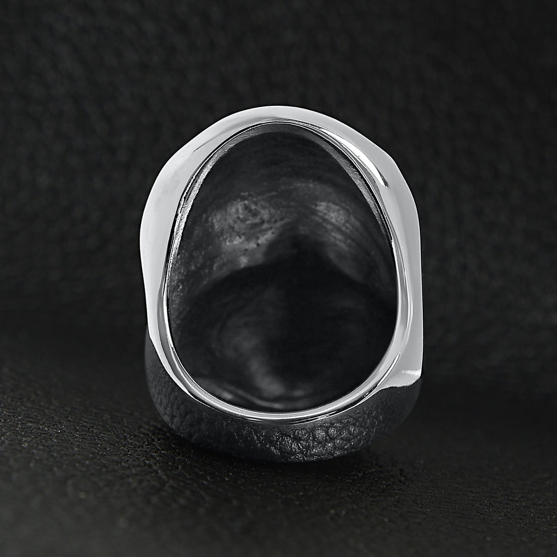 Stainless Steel USA Freedom Rider Skull Ring