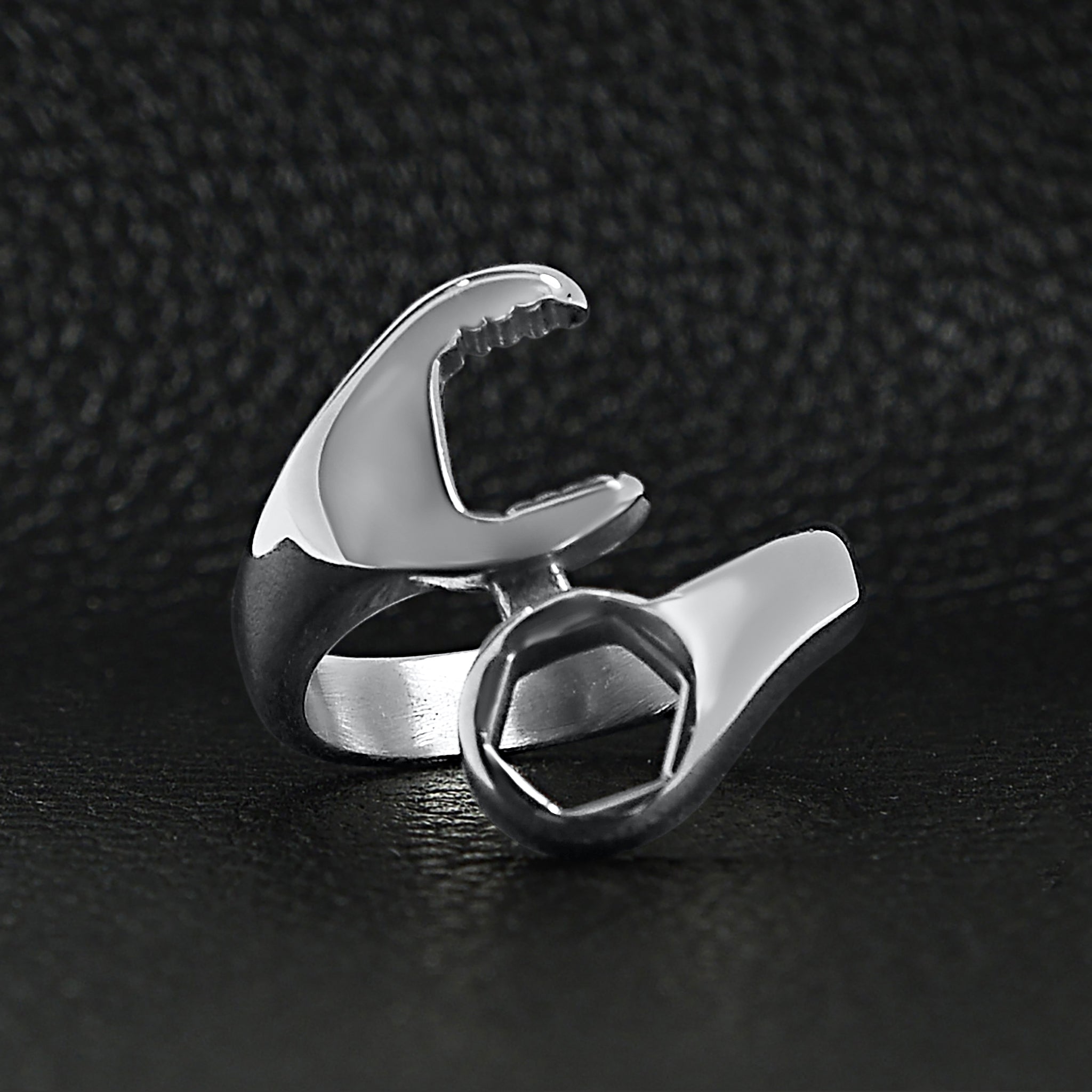 Stainless Steel Wrench Unisex Ring