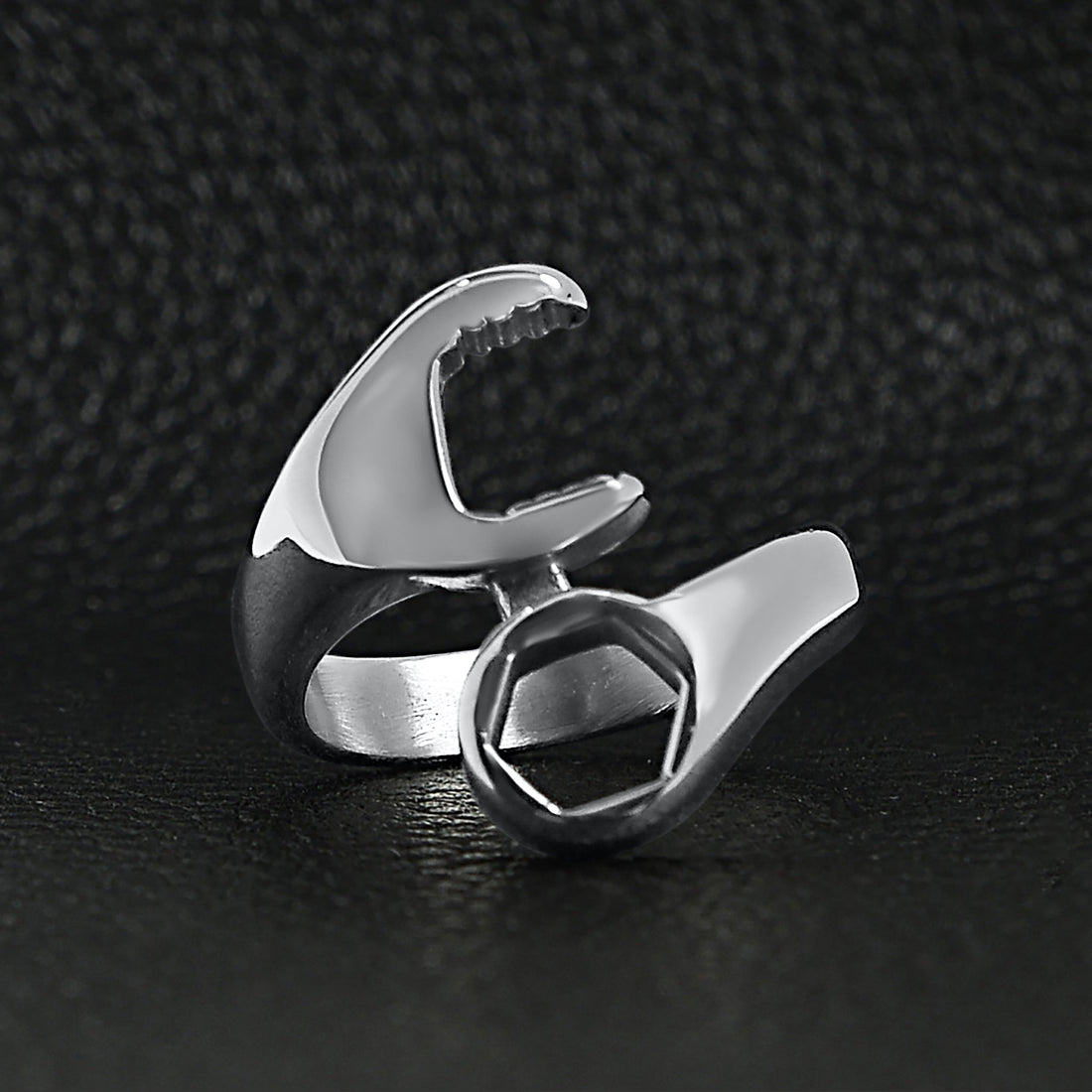 Stainless Steel Wrench Unisex Ring