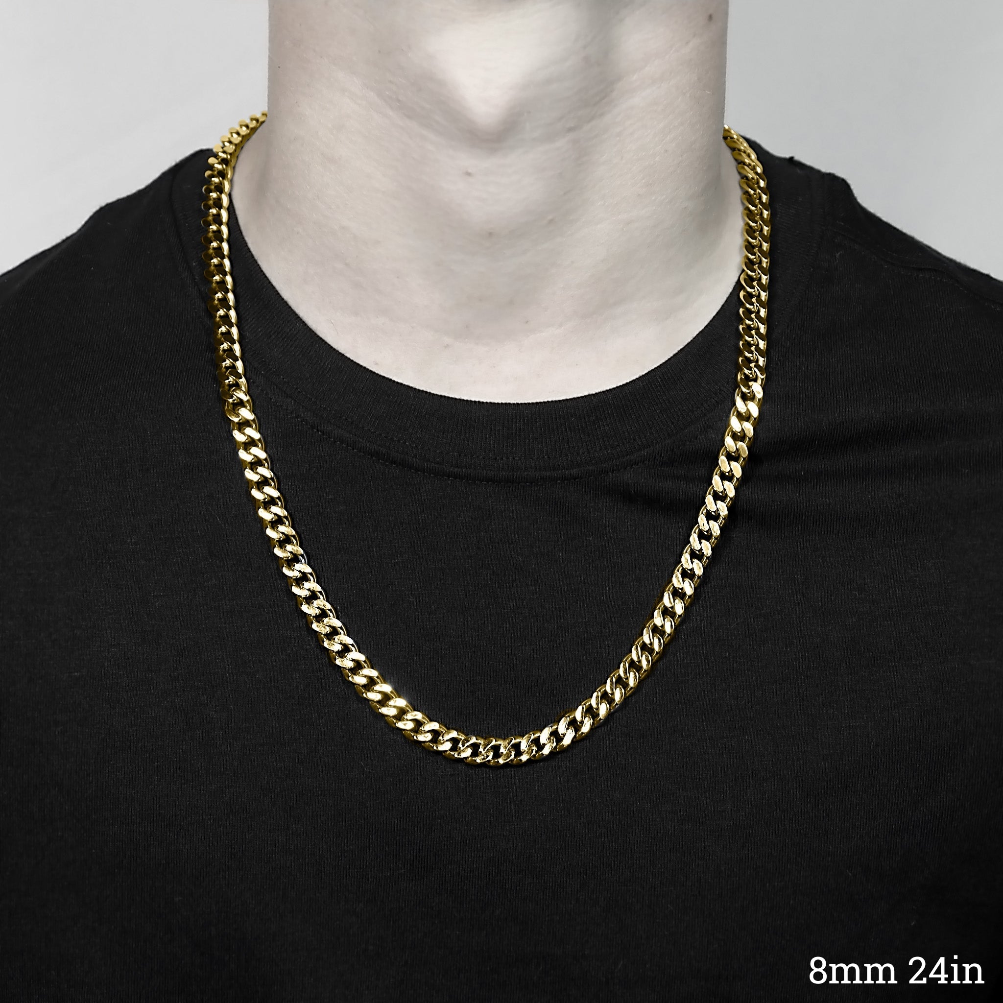 Gold Diamond Cut Curb Chain