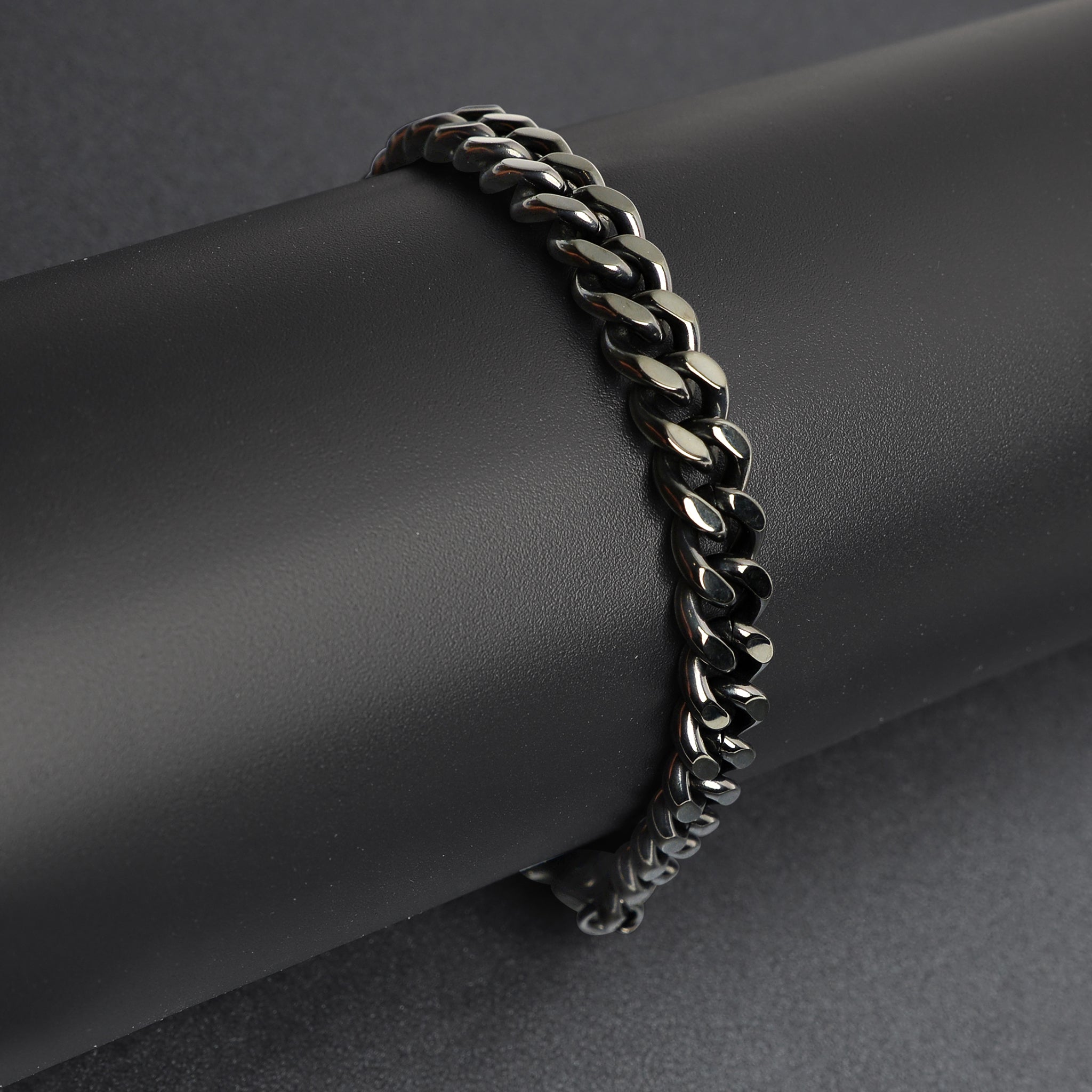 Stainless Steel Or Black Handcuff Bracelet
