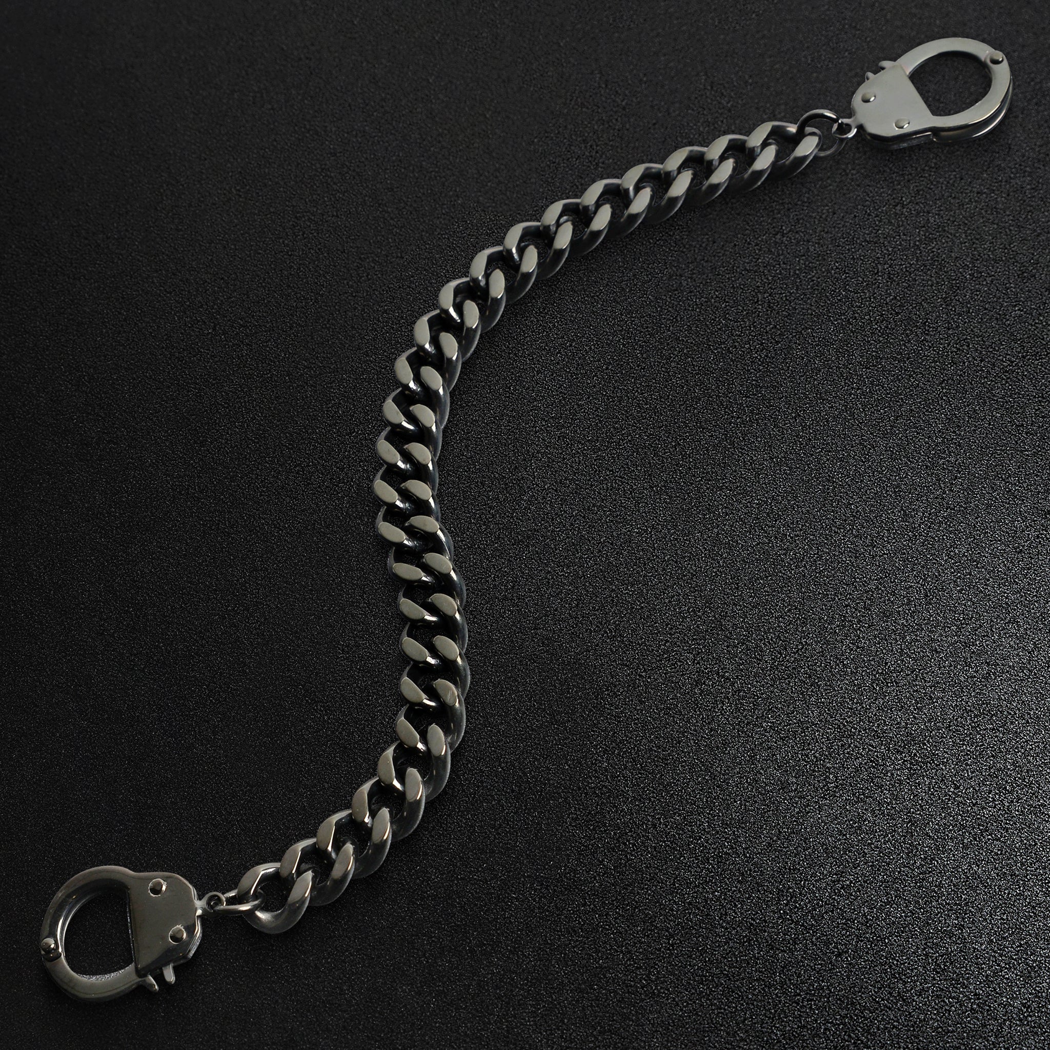 Stainless Steel Or Black Handcuff Bracelet