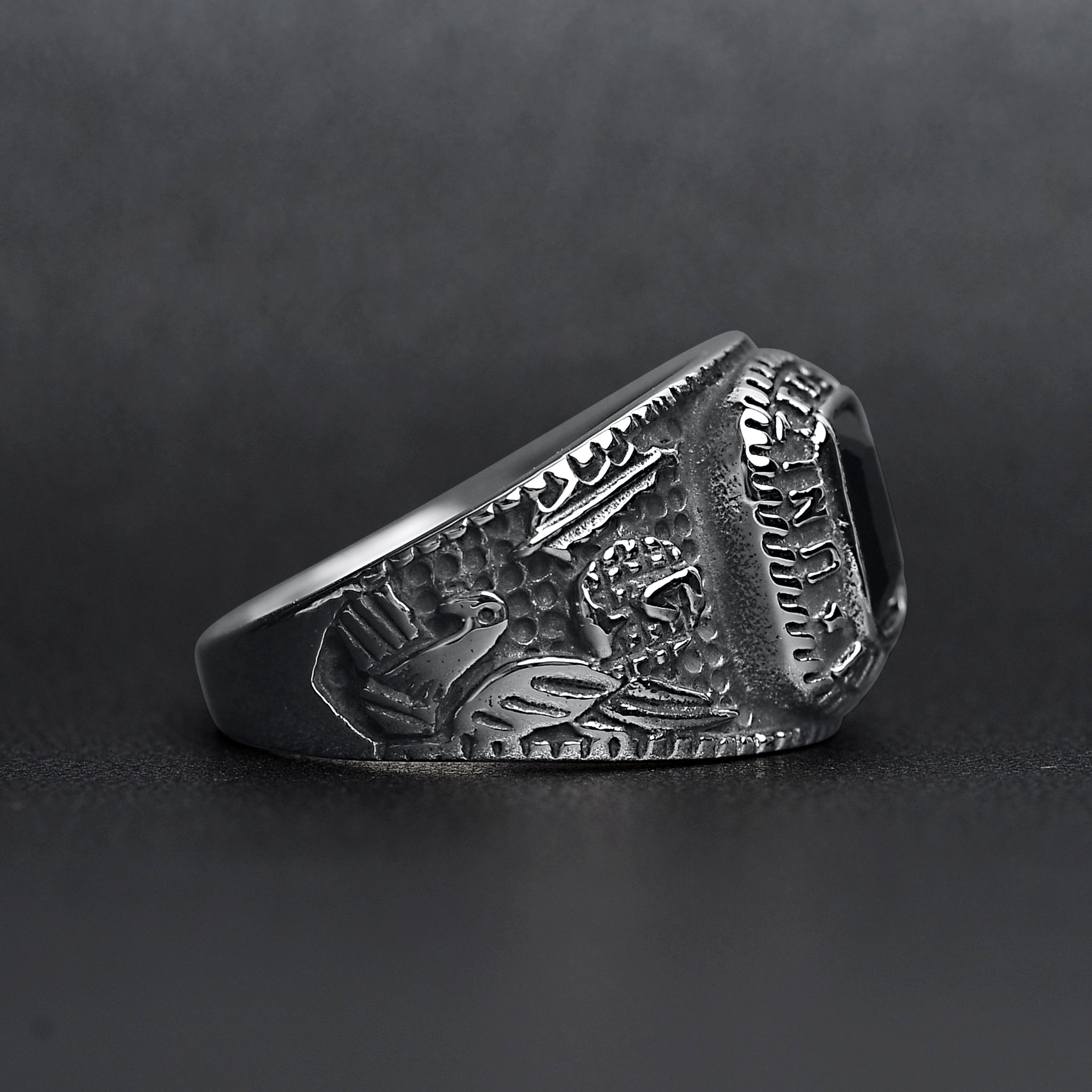 United States Military Black Stone Women's Army Ring