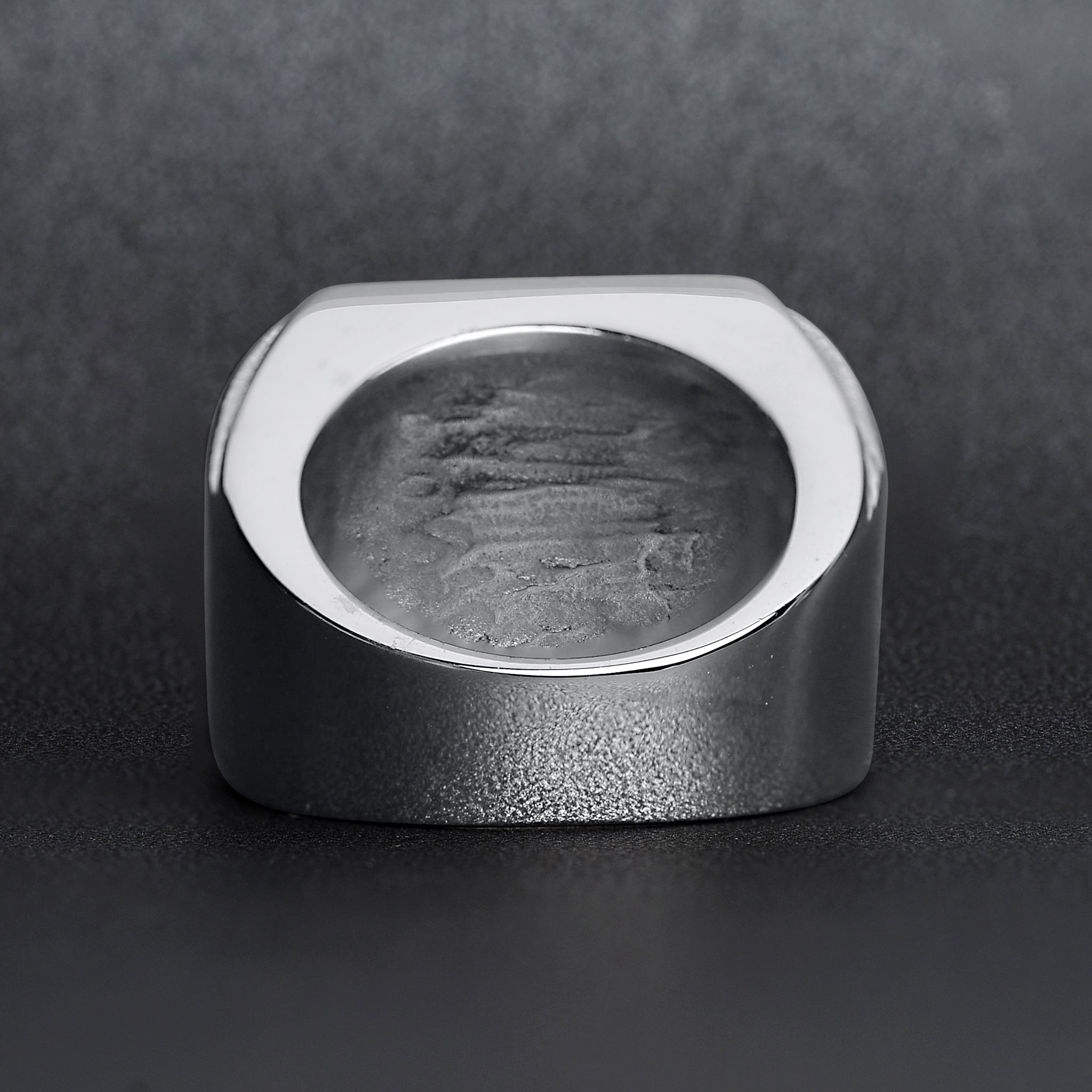 Stainless Steel CZ Stone American Eagle Military Ring