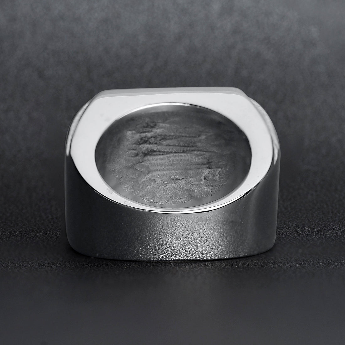 Stainless Steel CZ Stone American Eagle Military Ring