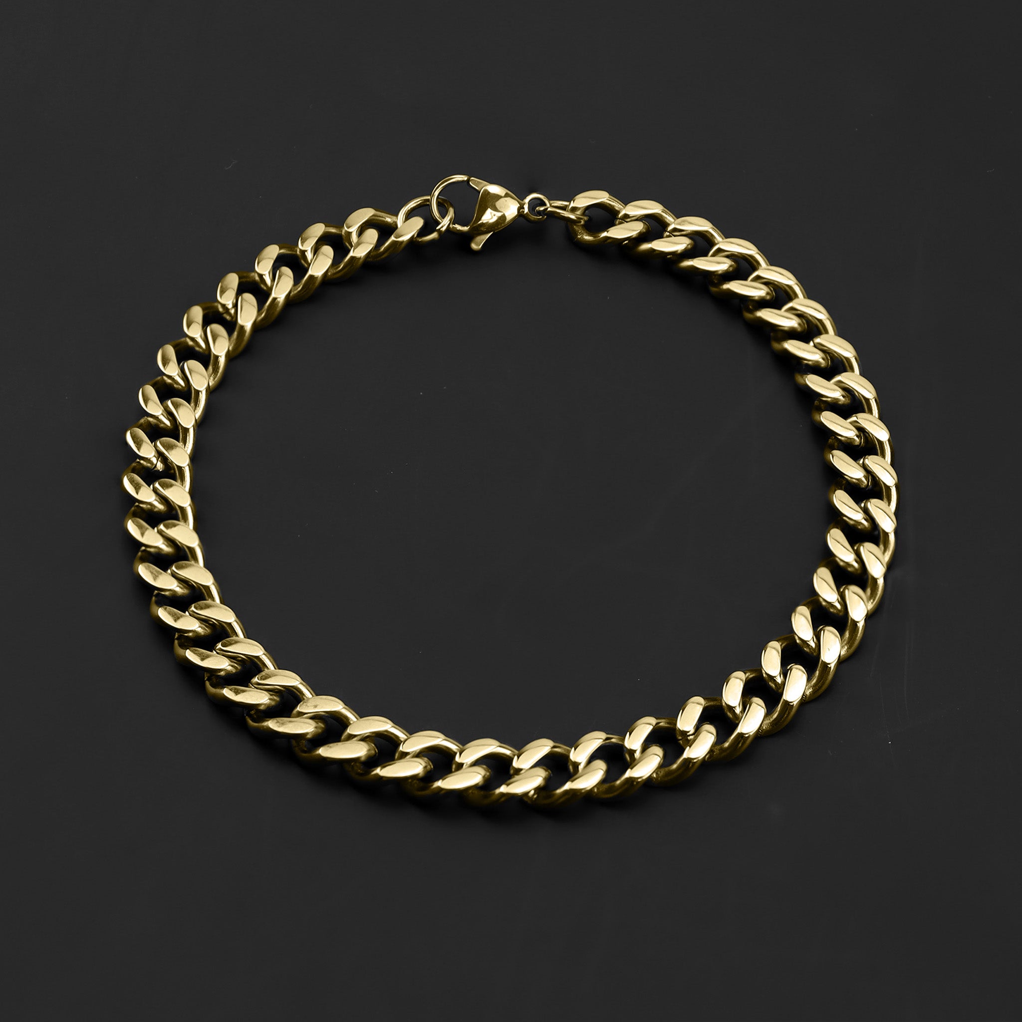 Gold Curb Chain Bracelet